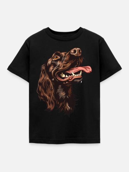 Boykin Spaniel | Cartoon Artwork - Kinder T-Shirt - Schwarz