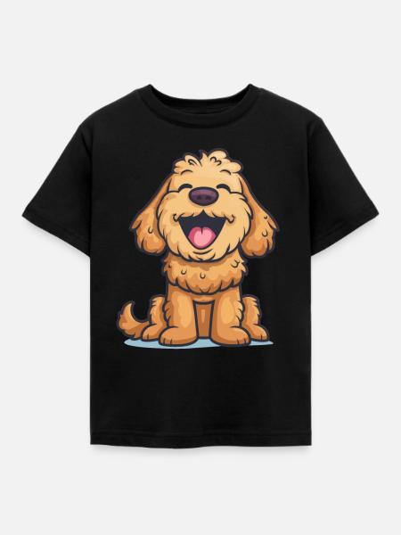 Cockapoo | Cartoon Artwork - Kinder T-Shirt - Schwarz