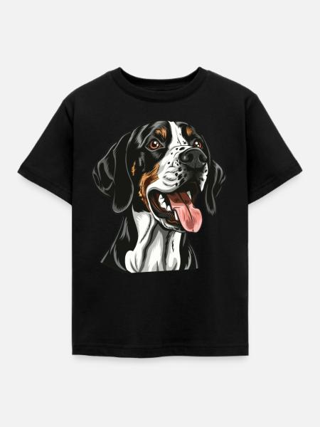 English Pointer | Cartoon Artwork - Kinder T-Shirt - Schwarz