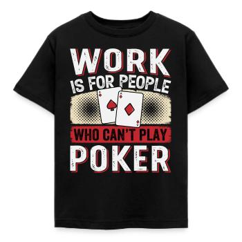 Joueurs de poker, amateurs de jeux de cartes, - T-shirt Enfant - noir - Devant - AI Model Kid Female (0cm)