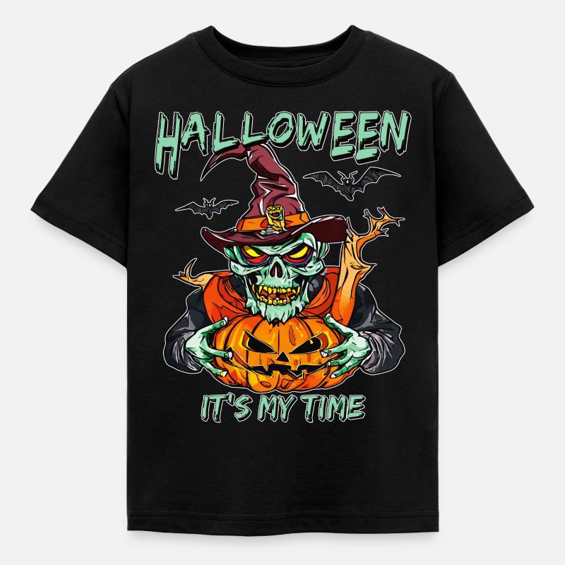 HALLOWEEN IT'S MY TIME - Kinder T-Shirt - Schwarz