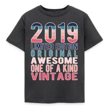 Edition limitée depuis 2019 Anniversaire Millésime 2019 - T-shirt Enfant - charbon - Devant - AI Model Kid Female (0cm)