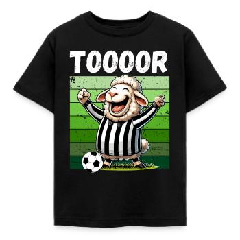 Football Fan de football Arbitre Penalty Kick Terrain de football - T-shirt Enfant - noir - Devant - AI Model Kid Female (0cm)