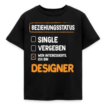 Statut de la relation avec le concepteur - T-shirt Enfant - noir - Devant - AI Model Kid Female (0cm)