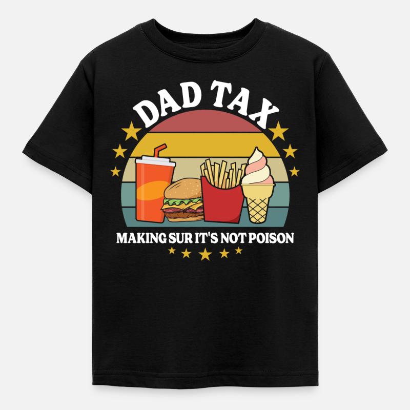 Vatertag Sarkasmus Papa Steuer - Kinder T-Shirt - Schwarz