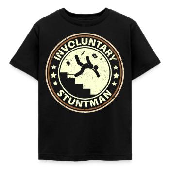 Unfreiwilliger Stuntman - Kinder T-Shirt - Schwarz - Vorne - AI Model Kid Female (0cm)