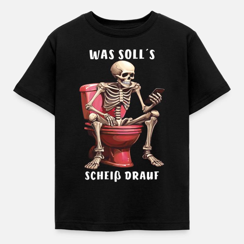 SQUELETTE QU’EST-CE QUE C’EST QUE CE - T-shirt Enfant - noir