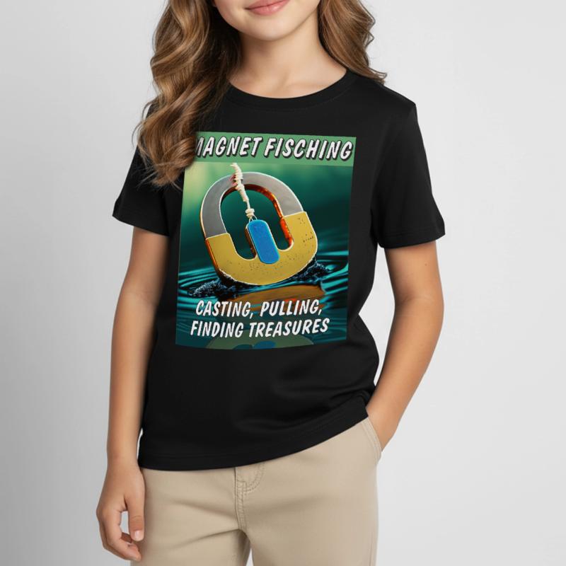 MAGNETFISCHING CASTING PULLING FINDING Kids' T-Shirt