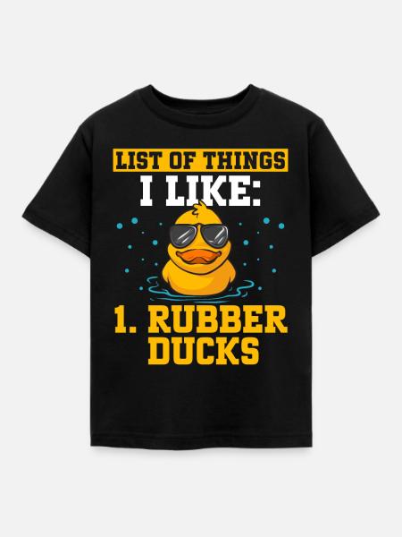 Quietscheentchen Quietscheente Gummiente - Kinder T-Shirt - Schwarz