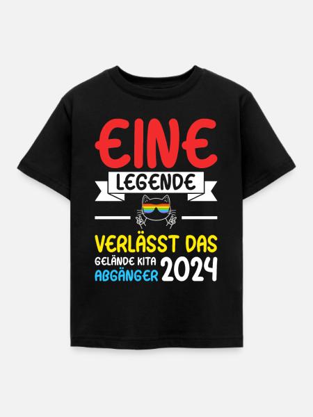 Eine Legende verlässt das Gelände Kita Abgänger - Kinder T-Shirt - Schwarz
