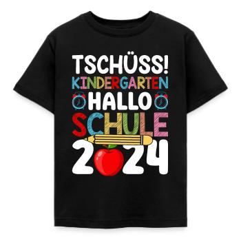 Kindergarten Daycare Graduates 2024 Hello School - Kids' T-Shirt - black - Front - AI Model Kid Female (0cm)