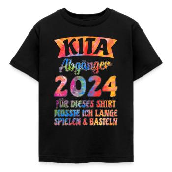 Kindergarten Daycare Leavers 2024 - Kids' T-Shirt - black - Front - AI Model Kid Female (0cm)