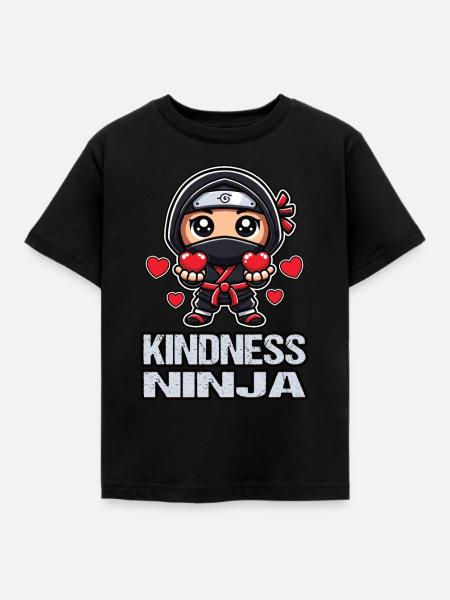 Kindness Ninja - Kinder T-Shirt - Schwarz