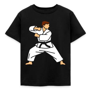 Karate - Kinder T-Shirt - Schwarz - Vorne - AI Model Kid Female (0cm)