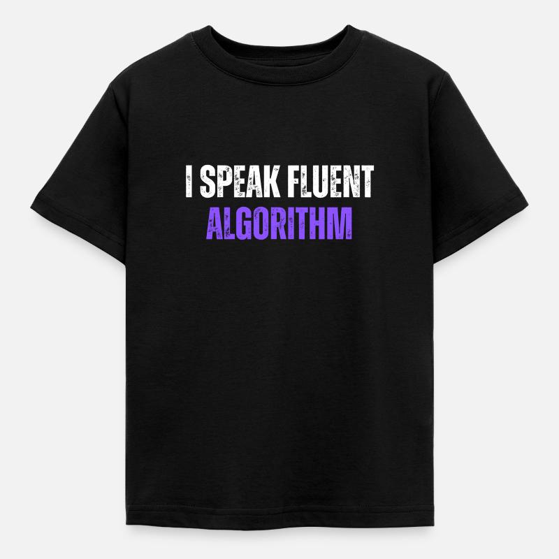 Ich spreche fließend Algorithmus Coding Geek Lustige Codierung - Kinder T-Shirt - Schwarz