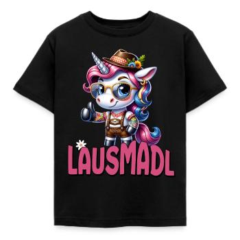 Tracht Damen Outfit Dirndl Ersatz Lausmadl - Kids' T-Shirt - black - Front - AI Model Kid Female (0cm)