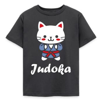 Judo - Kinder T-Shirt - Dunkelgrau - Vorne - AI Model Kid Female (0cm)