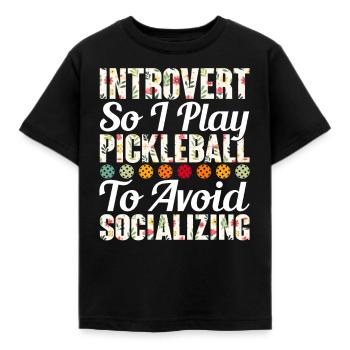 Pickleball player Pickleball competition athlete - Kids' T-Shirt - black - Front - AI Model Kid Female (0cm)