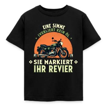 Simson DDR Moped Simson fan s51 ddr - Kinder T-Shirt - Schwarz - Vorne - AI Model Kid Female (0cm)