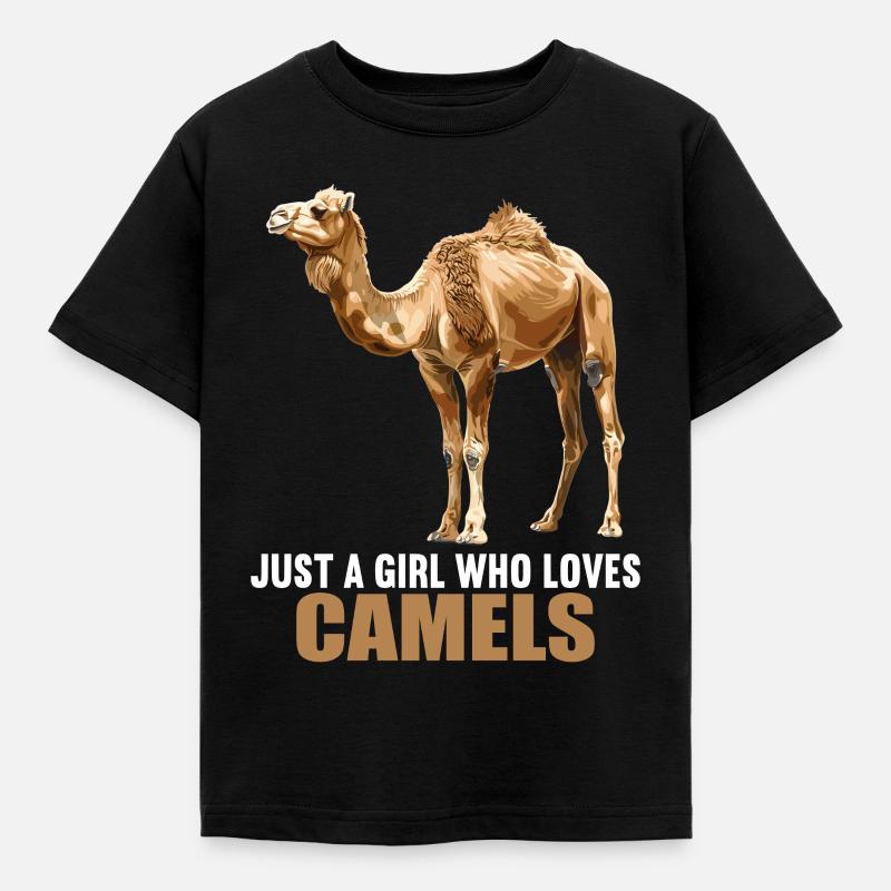 Camel Kamele Kamel - Børne-T-shirt - sort