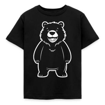 Grizzlybären-Junges - Kinder T-Shirt - Schwarz - Vorne - AI Model Kid Female (0cm)