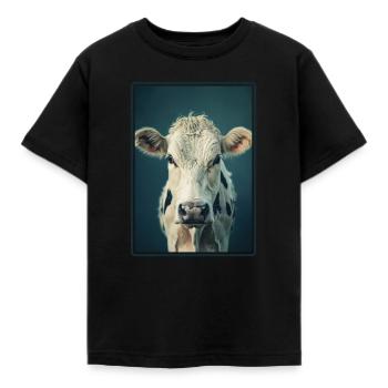 Kühe Kuh - Kinder T-Shirt - Schwarz - Vorne - AI Model Kid Female (0cm)