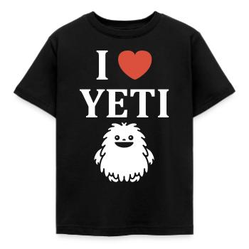 Yeti - Kinder T-Shirt - Schwarz - Vorne - AI Model Kid Female (0cm)