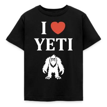 Yeti - Kinder T-Shirt - Schwarz - Vorne - AI Model Kid Female (0cm)