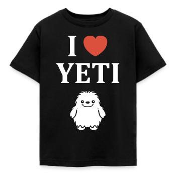 Yeti - Kinder T-Shirt - Schwarz - Vorne - AI Model Kid Female (0cm)