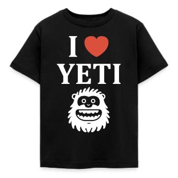 Yeti - Kinder T-Shirt - Schwarz - Vorne - AI Model Kid Female (0cm)