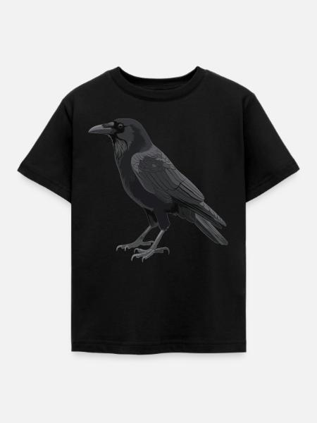 Krähen Krähe - Kinder T-Shirt - Schwarz