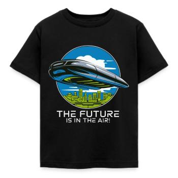 FLIEGENDES AUTO - Kinder T-Shirt - Schwarz - Vorne - AI Model Kid Female (0cm)