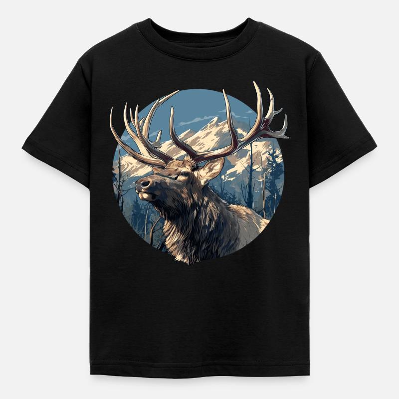 Elg Elg - T-shirt barn - svart