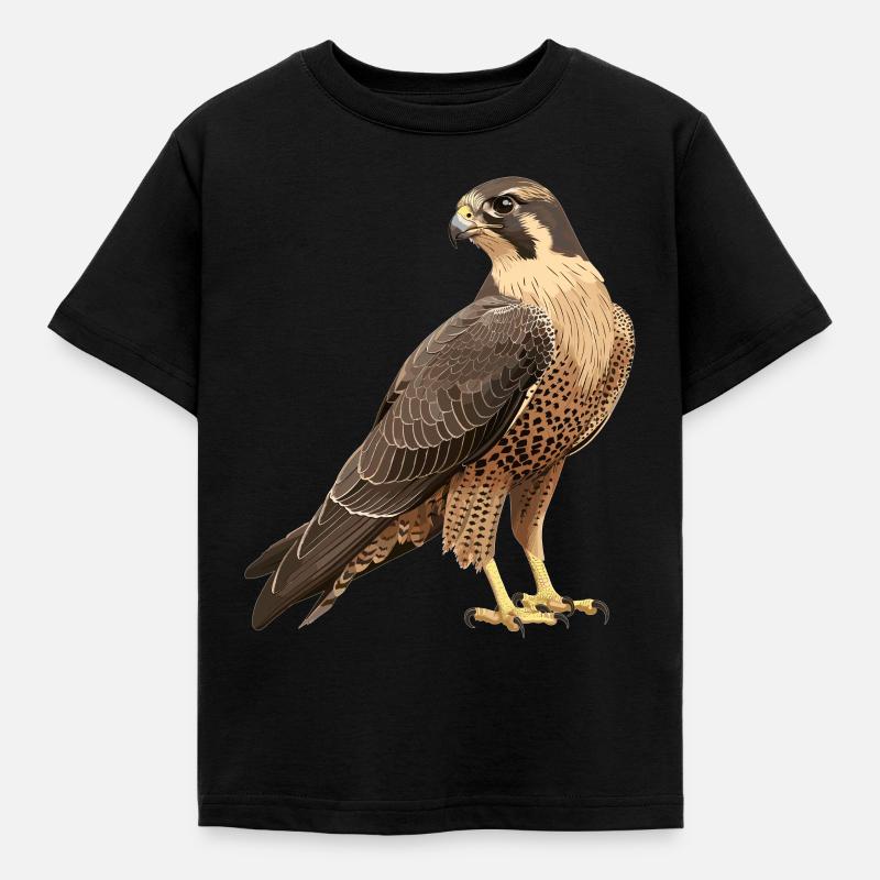 Falken Falke - Børne-T-shirt - sort