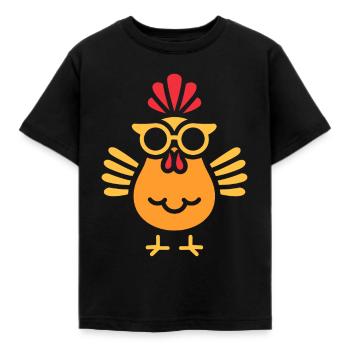 Poulet - T-shirt Enfant - noir - Devant - AI Model Kid Female (0cm)