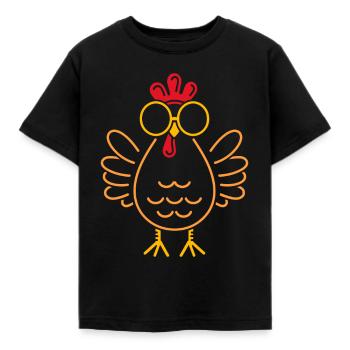 Poulet - T-shirt Enfant - noir - Devant - AI Model Kid Female (0cm)