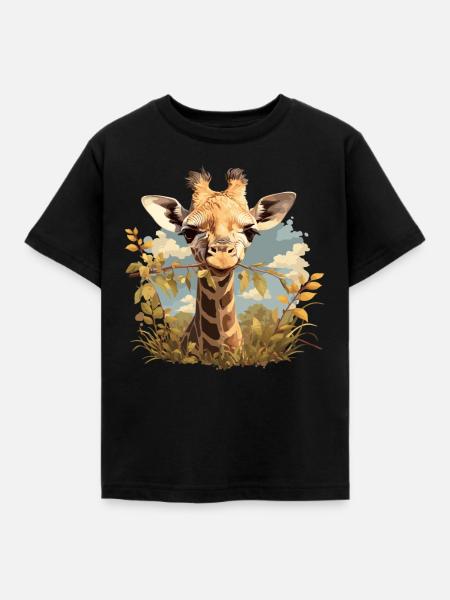 Giraffen Giraffe - Kinder T-Shirt - Schwarz