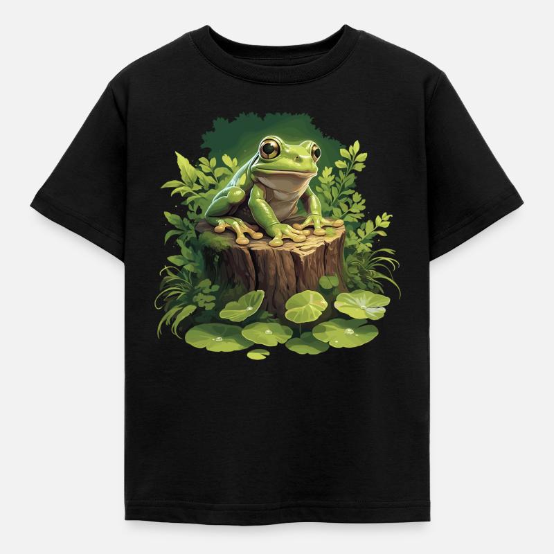 Frø frøer - T-shirt barn - svart
