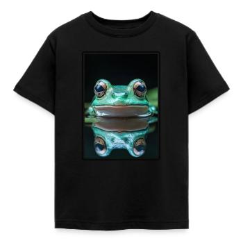 groda grodor - T-shirt barn - svart - Fram - AI Model Kid Female (0cm)
