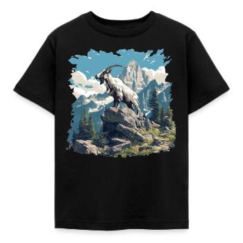 Ziegen Ziege - Kinder T-Shirt - Schwarz - Vorne - AI Model Kid Female (0cm)