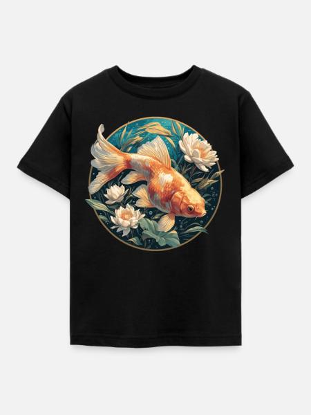 Goldfische Goldfisch - Kinder T-Shirt - Schwarz