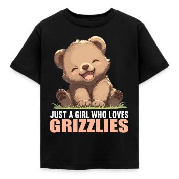 Grizzlis Ours grizzly - T-shirt Enfant - noir - Devant - AI Model Kid Female (0cm)