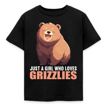 Grizzlis Ours grizzly - T-shirt Enfant - noir - Devant - AI Model Kid Female (0cm)