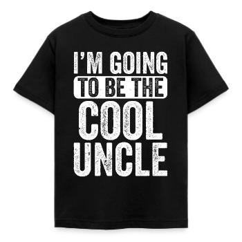Ich werde der coole Onkel - Kinder T-Shirt - Schwarz - Vorne - AI Model Kid Female (0cm)
