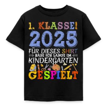Schulkind 2025 Einschulung Erstklässler - Kinder T-Shirt - Schwarz - Vorne - AI Model Kid Female (0cm)