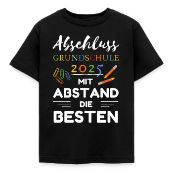 Grundschule 2025 Eine Legende Grundschule Abschlus - Kinder T-Shirt - Schwarz - Vorne - AI Model Kid Female (0cm)