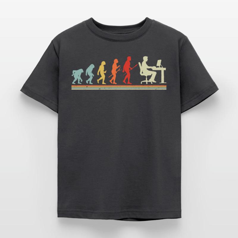Evolution zum Computerprogrammierer Kinder T-Shirt