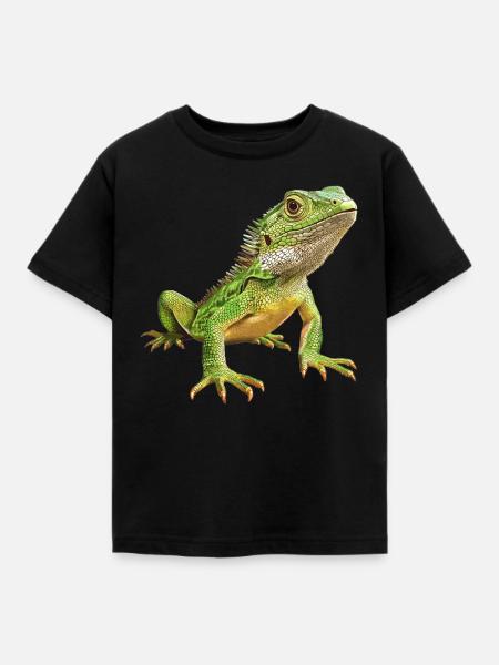 Eidechsen Eidechse - Kinder T-Shirt - Schwarz