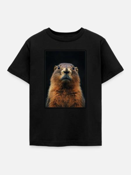 Murmeltiere Murmeltier - Kinder T-Shirt - Schwarz