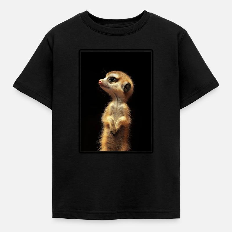 Meerkat Erdmännchen - Kids' T-Shirt - black